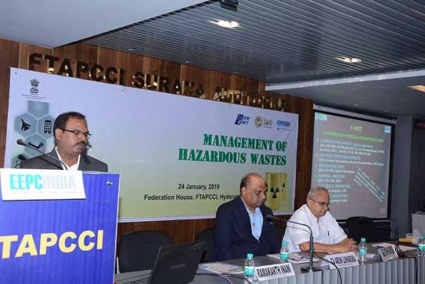 Dr. U. Rambabu, Head & QM, Centre for Materials for Electronics Technology, Hyderabad, giving Presentation on Restriction of Hazardous Substances (RoHS)